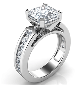 2 carat Cushion Custom engagement ring